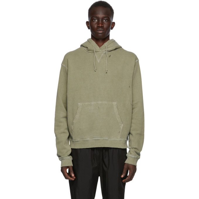 Photo: John Elliott Khaki Faded Hoodie