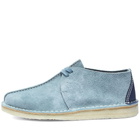 Clarks Originals Men's Desert Trek in Duck Egg/Blue Suede