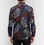 Berluti - Scritto-Print Mulberry Silk-Twill Shirt - Black