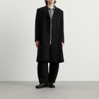 MM6 Maison Margiela Men's Wool Overcoat in Black