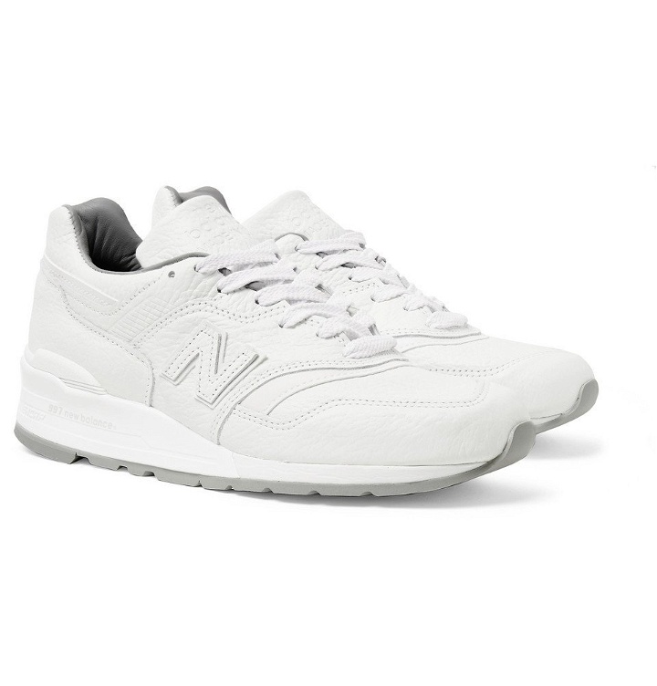 Photo: New Balance - M997 Leather Sneakers - White