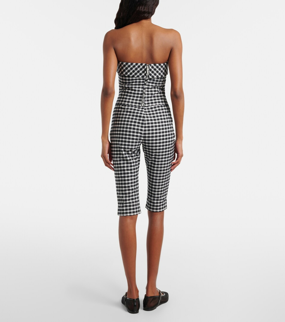 Posse Chiara gingham cotton-blend capri pants