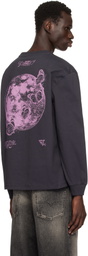 GANNI Purple Future Heavy Jersey Long Sleeve T-shirt