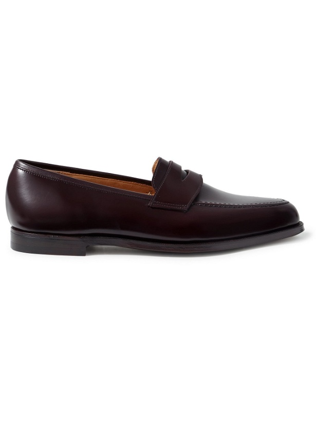 Photo: GEORGE CLEVERLEY - Bradley Leather Penny Loafers - Burgundy - 6