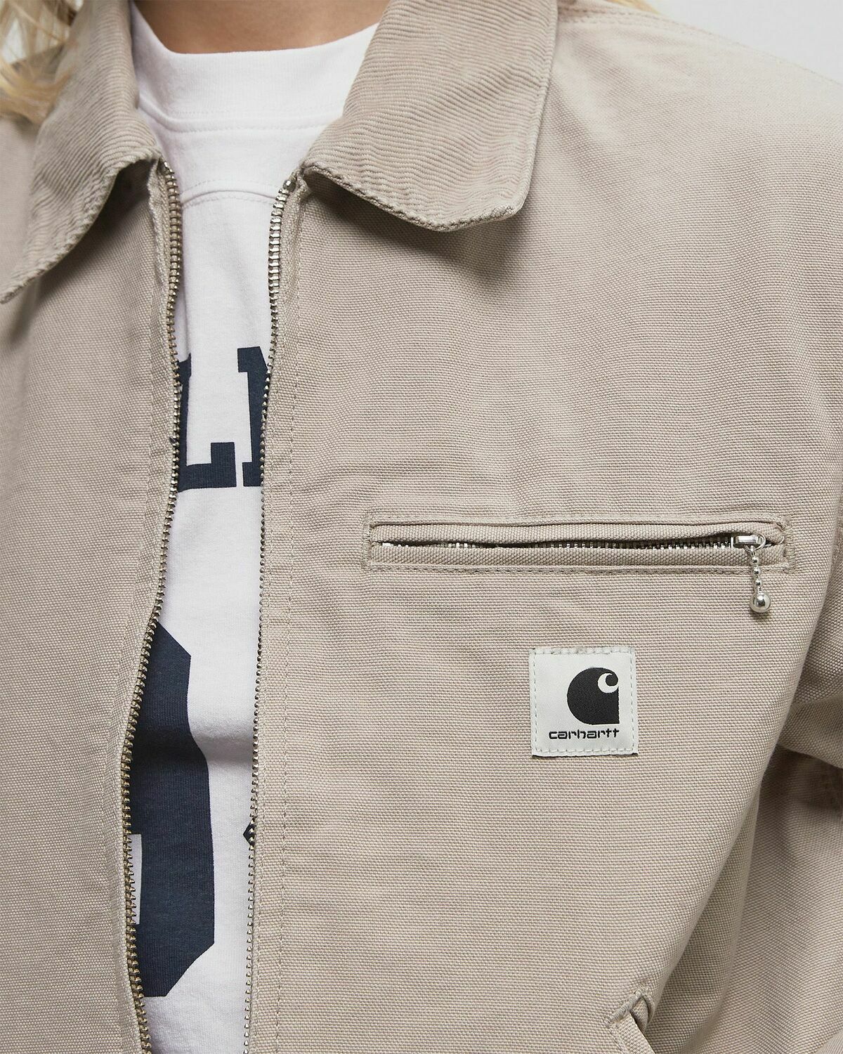 Carhartt WIP OG Detroit Jacket Beige Womens Bomber Jacket
