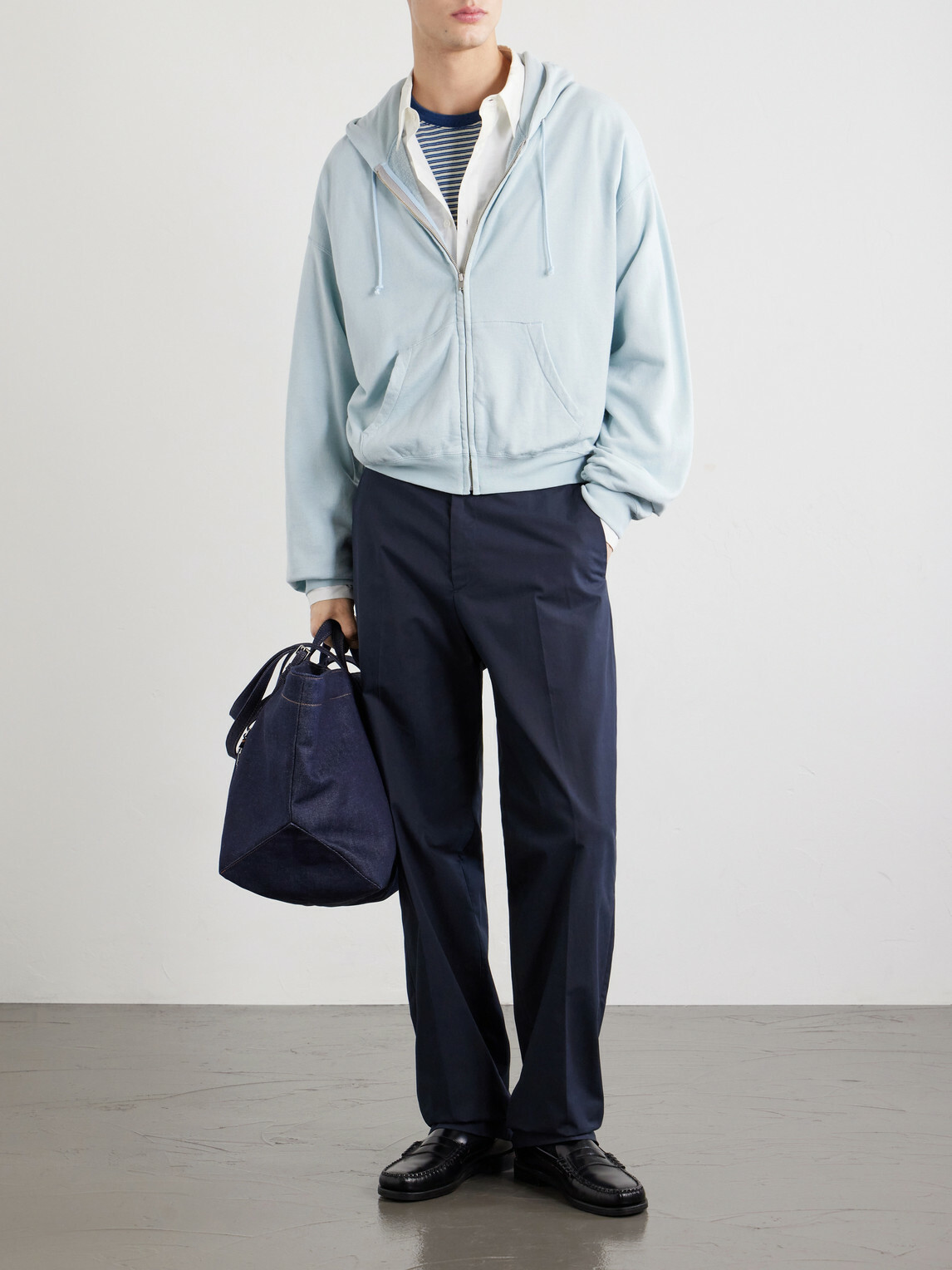 A.P.C. - Dylan Straight-Leg Cotton-Poplin Trousers - Blue