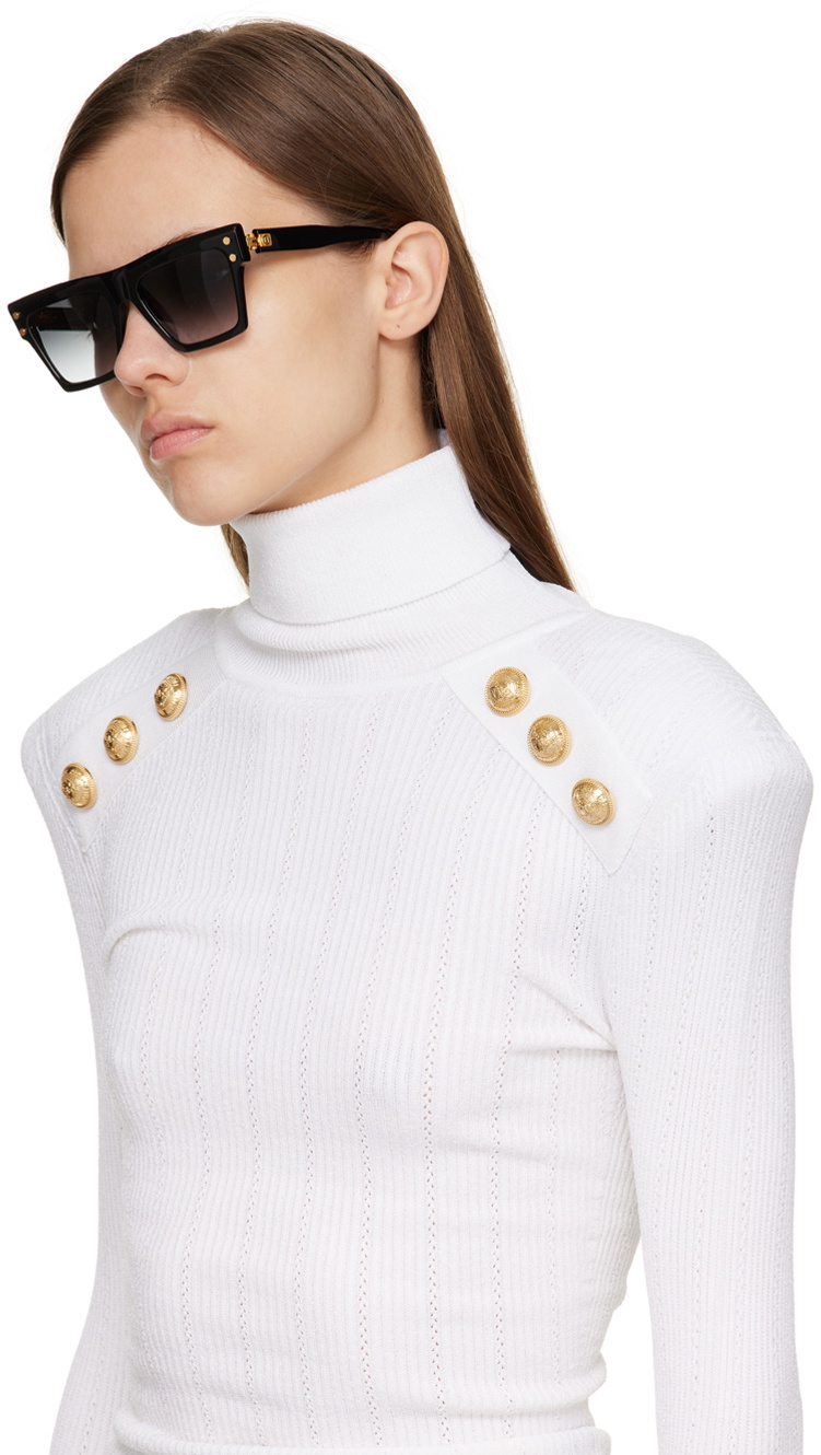 Balmain Black B-V Sunglasses