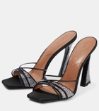 D'Accori Lust crystal-embellished satin mules