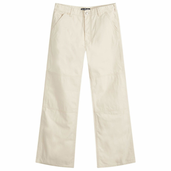 Photo: Acne Studios Men's Palma Canvas Face Trousers in Oatmeal Melange