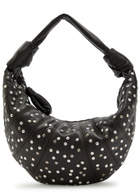 Lemaire Fortune Croissant Mini Studded Leather Shoulder bag - Chocolate - One Size