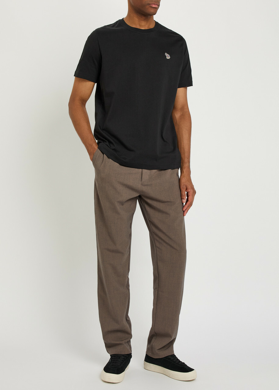 PS Paul Smith Appliquéd Cotton T-shirt Black