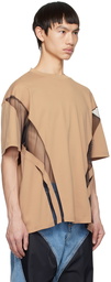 Mugler Beige & Black Illusion T-Shirt