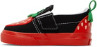 Vans Baby Black & Red Slip-On V Berry Sneakers