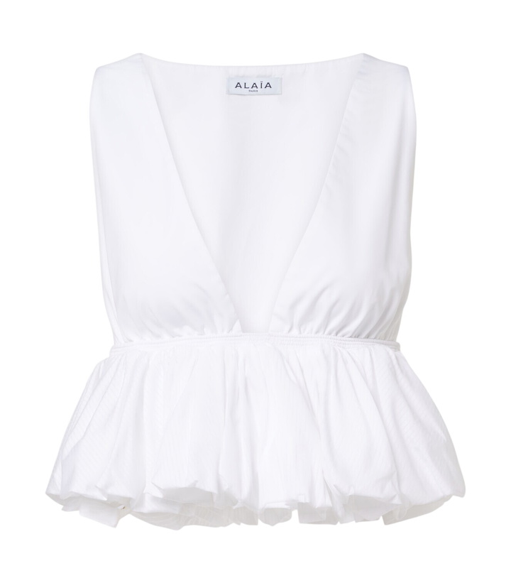 Photo: Alaïa Peplum cotton top