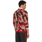 Gucci Red Guccy Wolf Intarsia Sweater