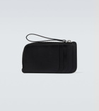 The Row Leather wallet with strap