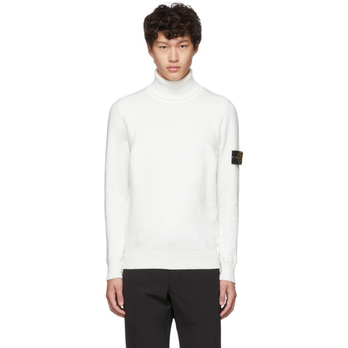 Photo: Stone Island Off-White Knit Turtleneck