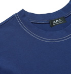 A.P.C. - Axel Contrast-Stitched Cotton-Jersey T-Shirt - White