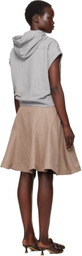 3.1 Phillip Lim Gray Flounce Skirt Hoodie Minidress