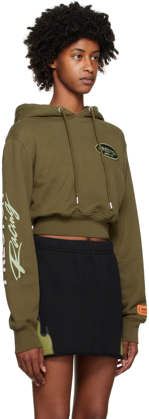 Heron Preston Khaki Patch Hoodie