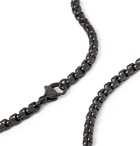 David Yurman - Blackened Sterling Silver Chain Necklace - Metallic