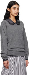 Comme des Garçons Shirt Gray V-Neck Sweater