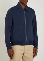 PS Paul Smith Mixed Media Quilted Shell and Jersey Jacket Navy