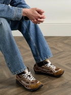 Bottega Veneta - Orbit Suede-Trimmed Rubber and Mesh Sneakers - Brown