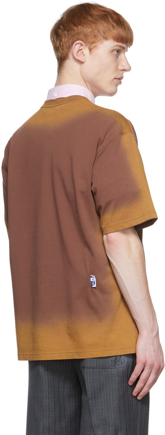 ★ADERERROR★ Border tshirt Brown ADER error Brown Border T-Shirt ADER error