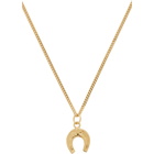 Ernest W. Baker Gold Horseshoe Pendant Necklace