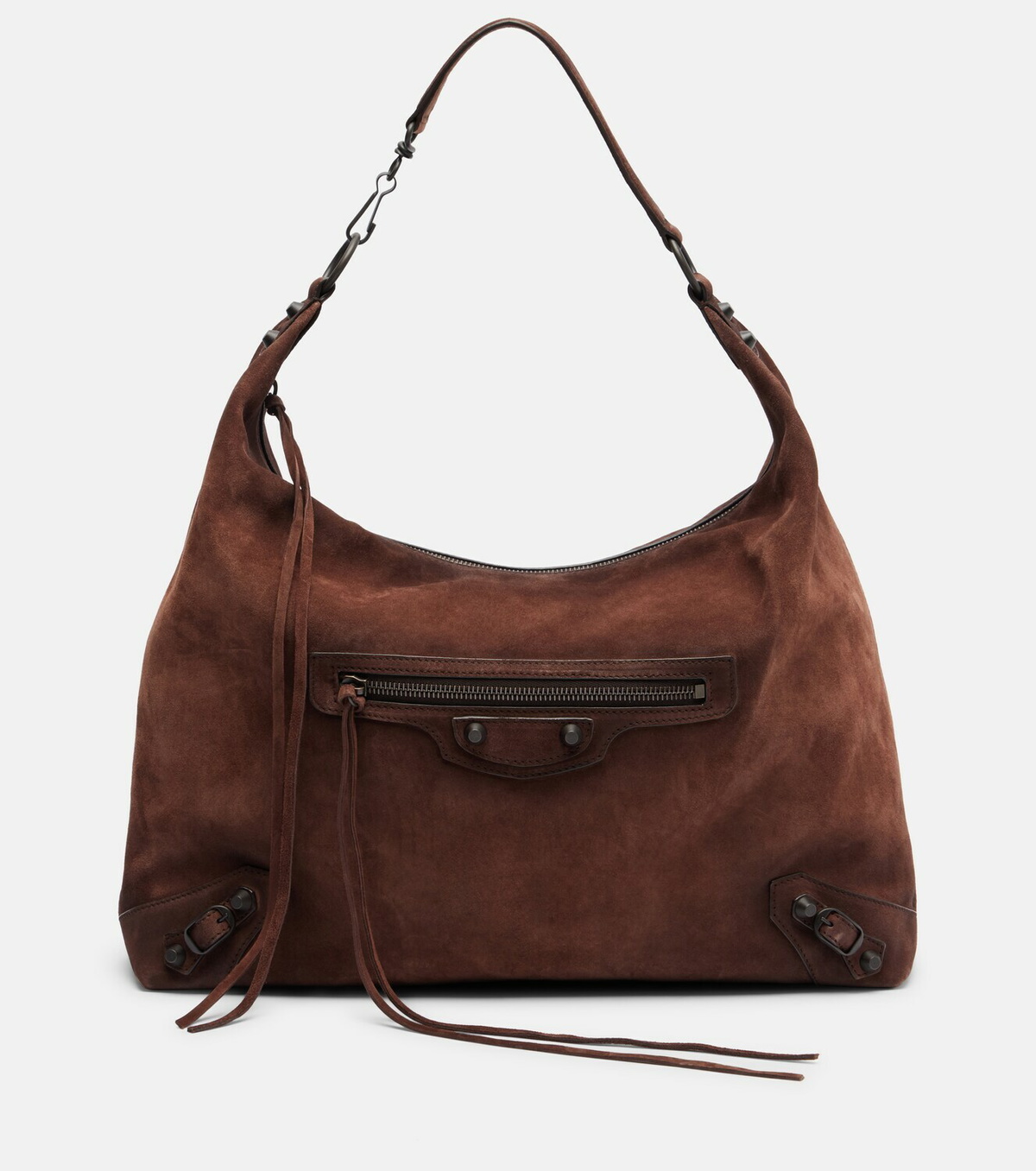 Balenciaga Le City suede shoulder bag