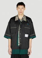 Maison Mihara Yasuhiro - Mix Layered Bowling Shirt in Black