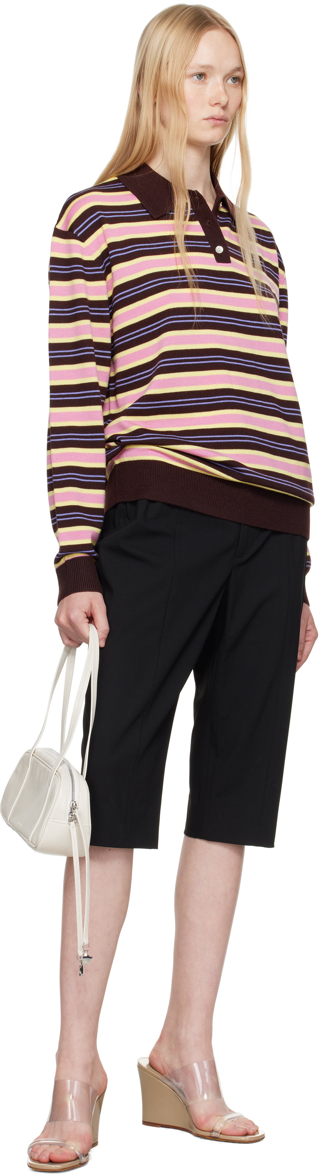 Sandy Liang Black Melvin Capri Shorts