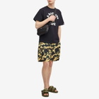 A Bathing Ape Men's 1st Camo Nylon Beach Short in Yellow