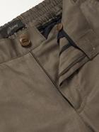 Brioni - Straight-Leg Cotton-Gabardine Cargo Trousers - Brown