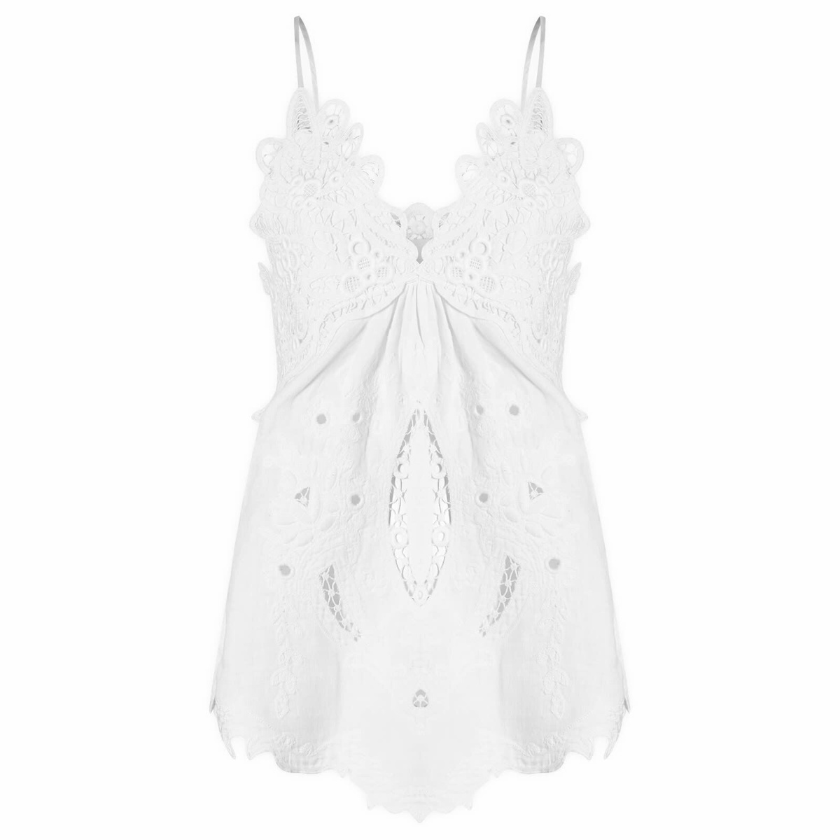 Isabel Marant Women's Victoria Embroiderd Vest Top in White