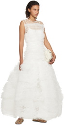 Molly Goddard SSENSE Exclusive White Avice Maxi Dress