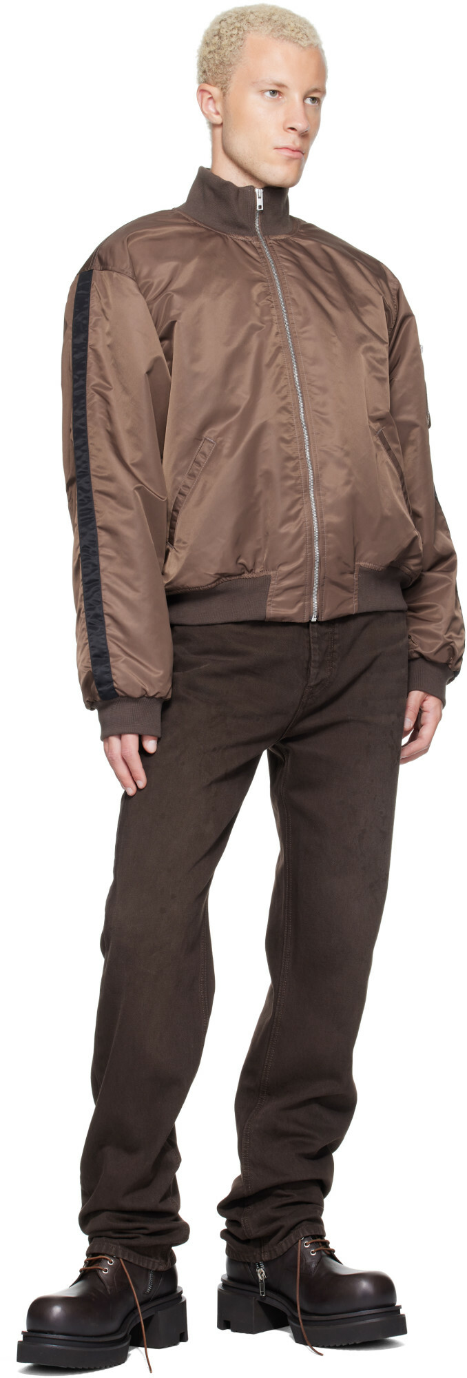 ALEXANDER DIGENOVA Brown RL Bomber Jacket