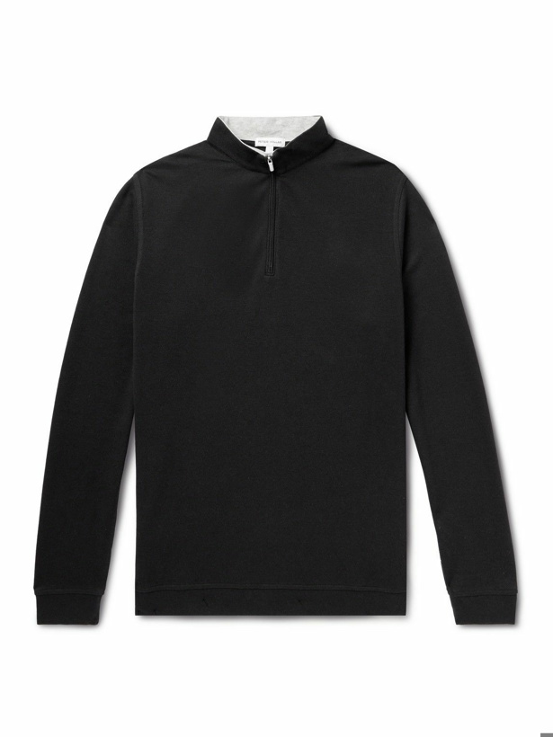 Photo: Peter Millar - Crown Cotton-Blend Jersey Half-Zip Sweatshirt - Black