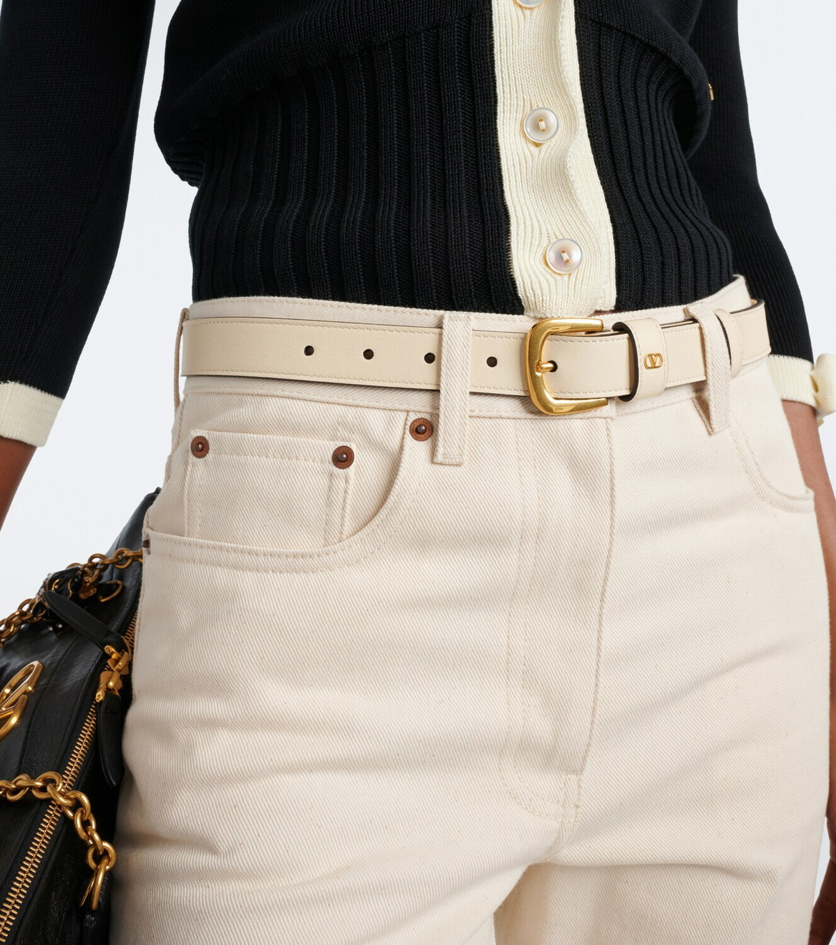 Valentino Garavani VLogo leather belt