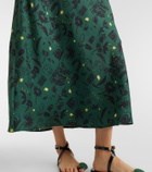 Asceno Valencia printed silk charmeuse maxi dress
