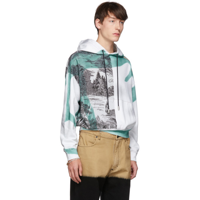 Eckhaus deals Latta Sweatshirt Multicolor Multilayer printed hoodie Preowned Small