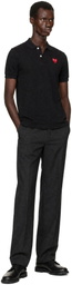 COMME des GARÇONS PLAY Black Emblem Red Heart Polo