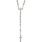 Dsquared2 Silver Beaded Cross Necklace
