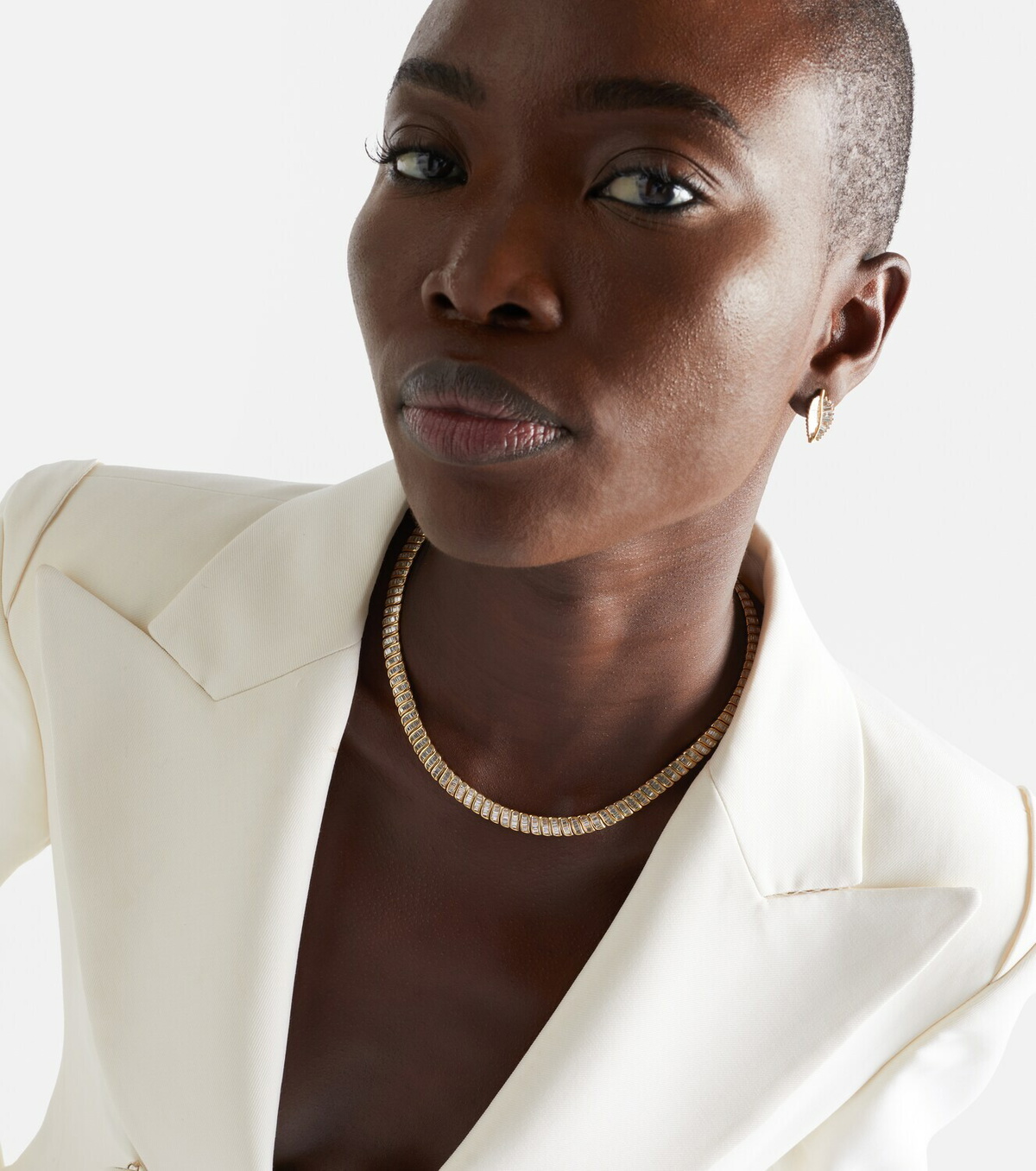 Anita Ko Zoe 18kt gold choker with diamonds