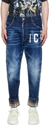 Dsquared2 Navy 'Icon' Combat Jeans