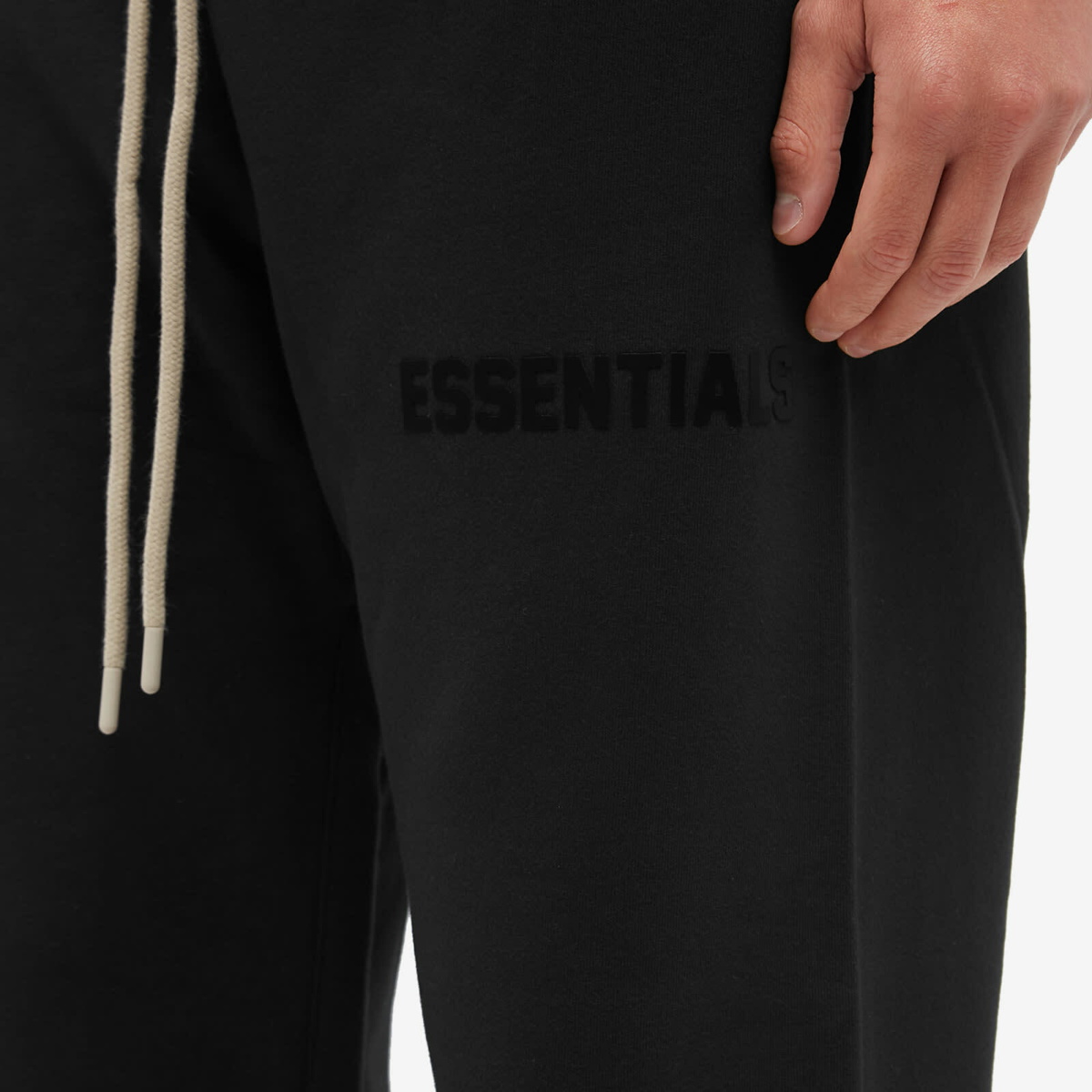 Fear of god essentials graphic store sweatpants black