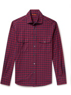 BARENA - Checked Cotton Shirt - Red