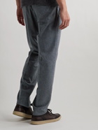 Incotex - Slim-Fit Virgin Wool-Flannel Trousers - Blue