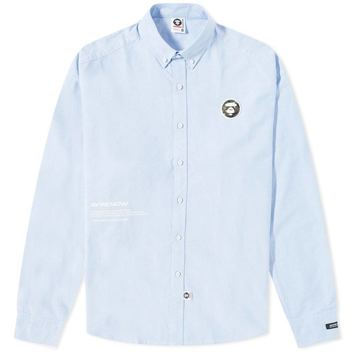 Photo: Men's AAPE AAPE Now Oxford Shirt in Blue
